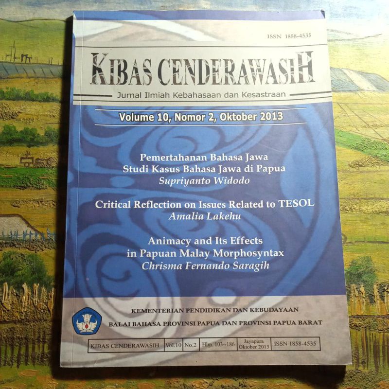 Jual Jurnal Ilmiah Kebahasaan Dan Kesastraan, Kibas Cenderawasih Vol.10 ...