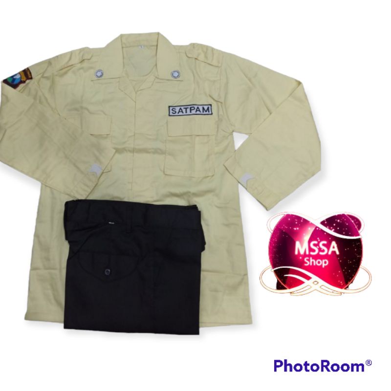 1 STEL ATASAN BAWAHAN KOMPLIT SERAGAM SATPAM PDH PDL WARNA CREAM KREM CREM KREAM MODEL TERBARU 2023 WARNA CREAM DINAS HARIAN LAPANGAN SERAGAM KEAMANAN KERJA LAPANGAN KANTOR PDL PDH SERAGAM SECURITY ATASAN BAWAHAN LOGO ATRIBUT COD SELURUH INDONESIA