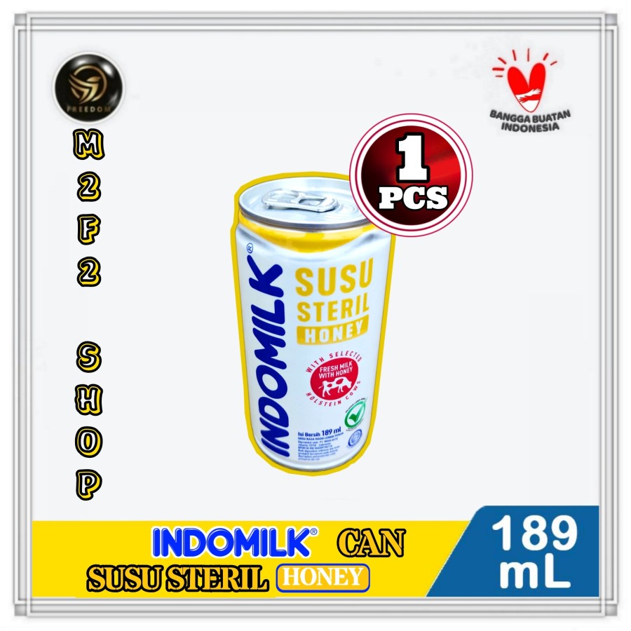 

Indomilk Susu Murni Steril Madu Kaleng | Honey Can - 189 ml (Kemasan Satuan)