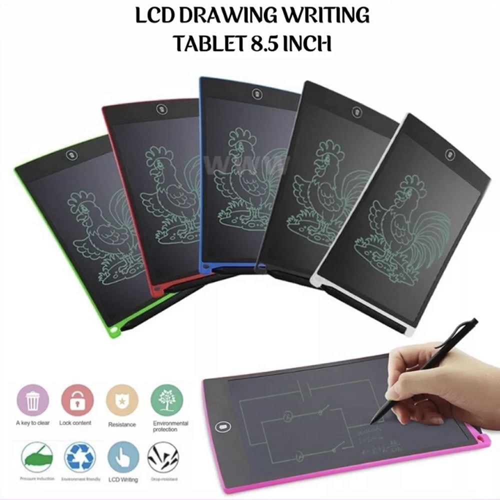 LCD Drawing Board Papan 8,5 Inch Papan Tulis Gambar Writing Tablet Magic Digital Board Pad Edukasi Pen Anak dan Dewasa