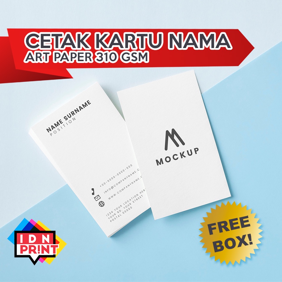 Jual Idn Print Cetak Murah Kartu Nama Art Paper Gsm Sisi