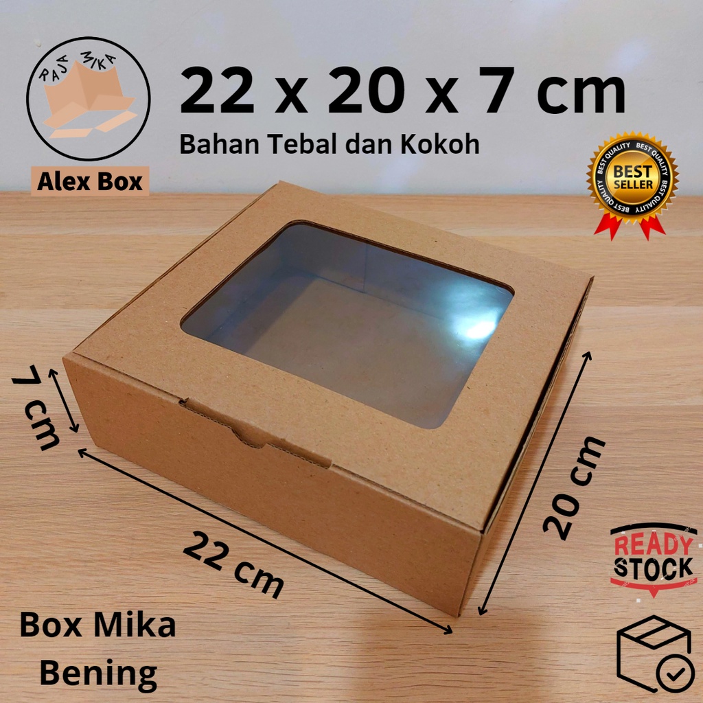 

Kardus Mika 22 x 20 x 7 cm... dus model diecut, untuk kue hampers dll