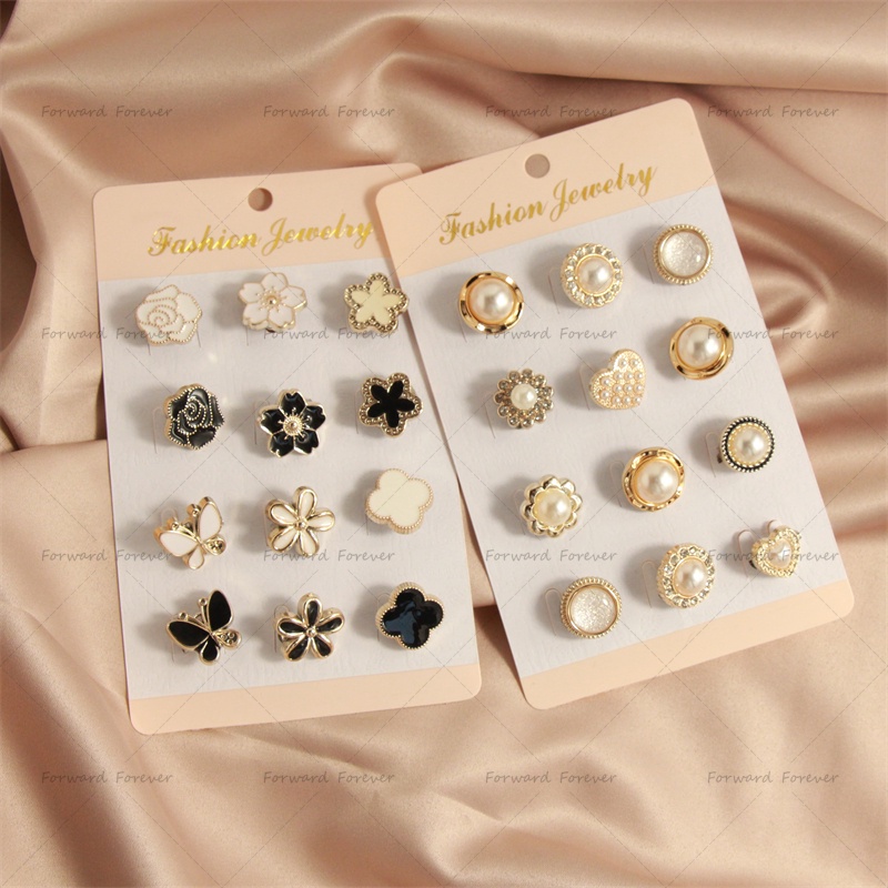 12 Pcs Kualitas Tinggi Mutiara Bros Bayi Bros Kecil brooch Peniti M70098