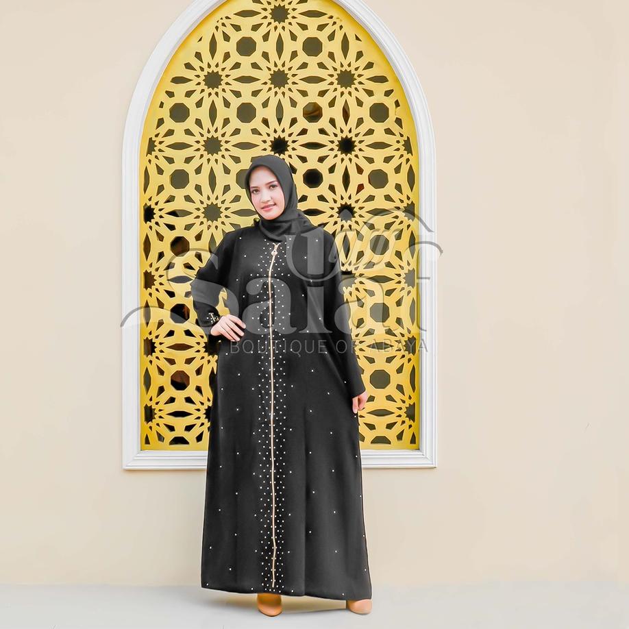 Terjangkau Baju Abaya Gamis Hitam Turkey Abaya Bordir Bahan JetBlack Lembut Kwalitas Boutique Arab 2
