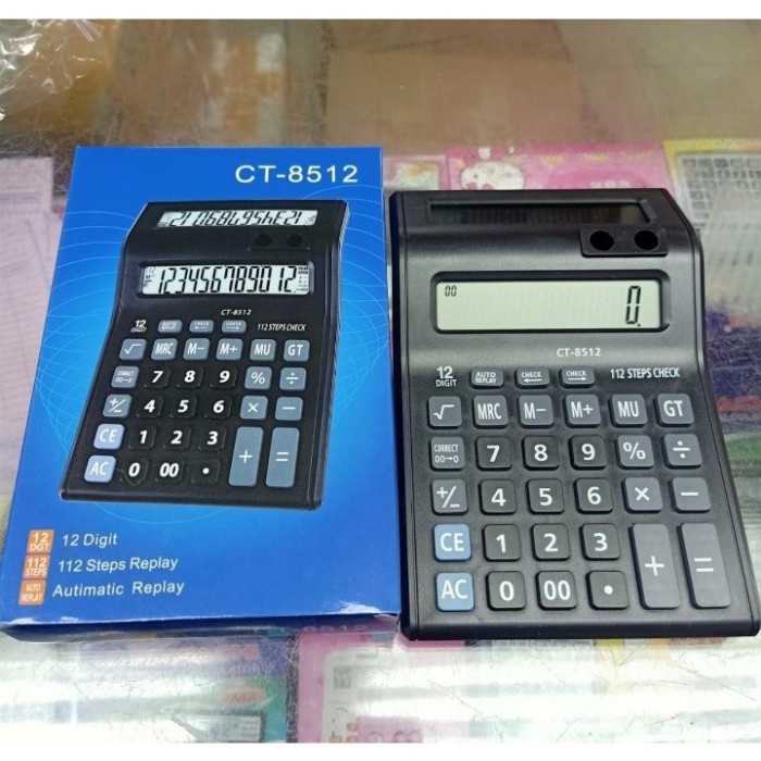 

BIG SALE KALKULATOR 2 LAYAR CT 8512 12 DIGIT Ada Tempat pulpen