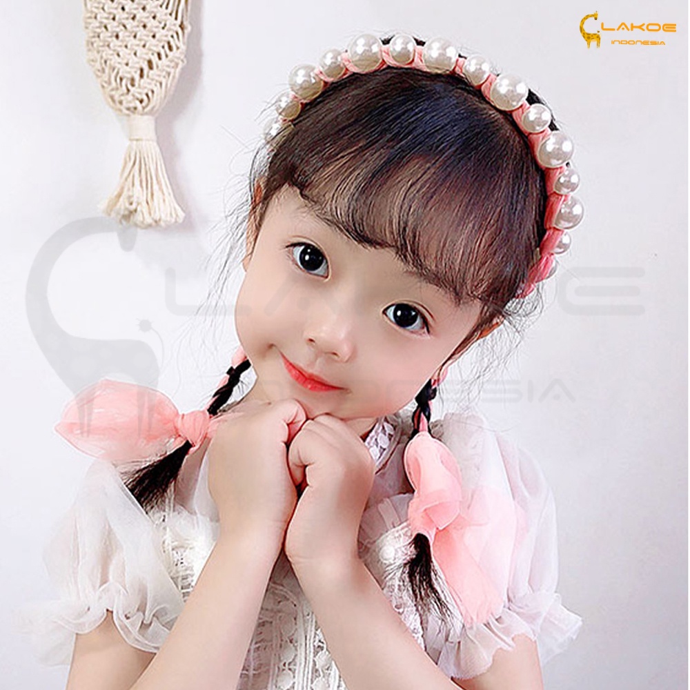 Bando mutiara pita anak bandana anak perempuan Korea