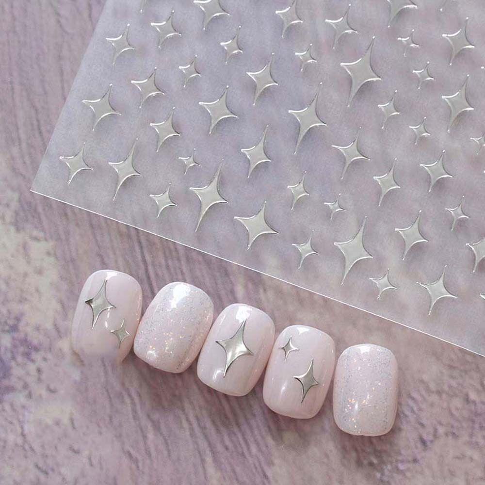 Needway Bintang Stiker Kuku Kreatif Ins Gaya Perekat Diri Manikur Aksesoris Korea Nail Art Nail Art Dekorasi