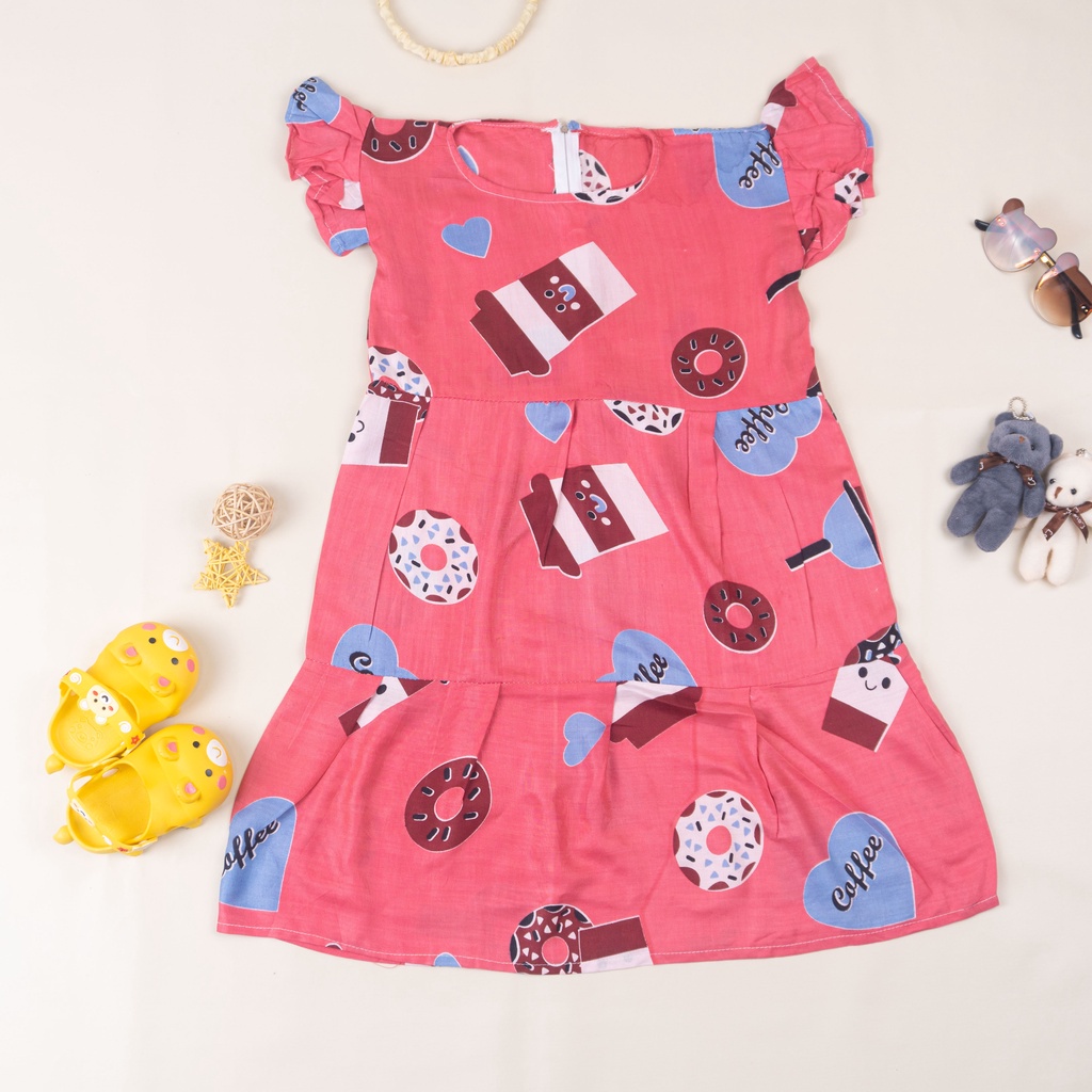 ZASKIYA - Serena Dress In Daisy Flower / Dress Baju Anak Perempuan Cantik Dress Balita Anak Serena Dress