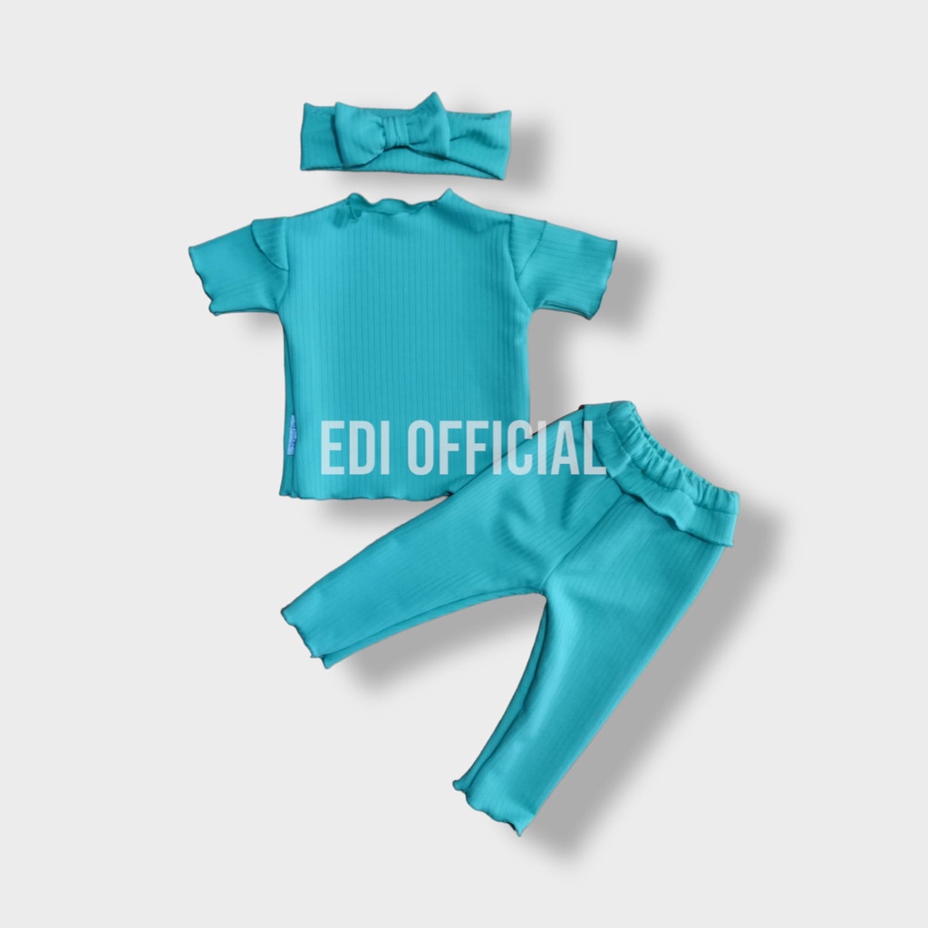 Set Baju Bayi One Set Mango Knit Premium Usia 3-18 Bulan