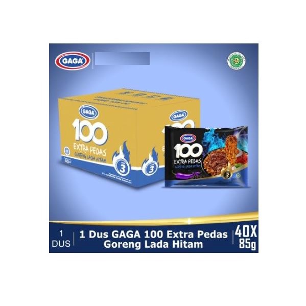 

Mie Goreng Extra Pedas Gaga 100 Mie Goreng Lada Hitam Dus