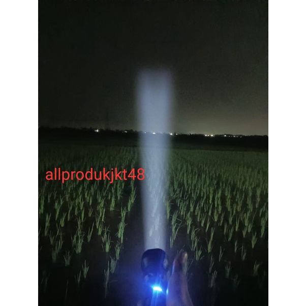 Senter LED CHARGER Super Terang Jarak Jauh Original XHP90.2