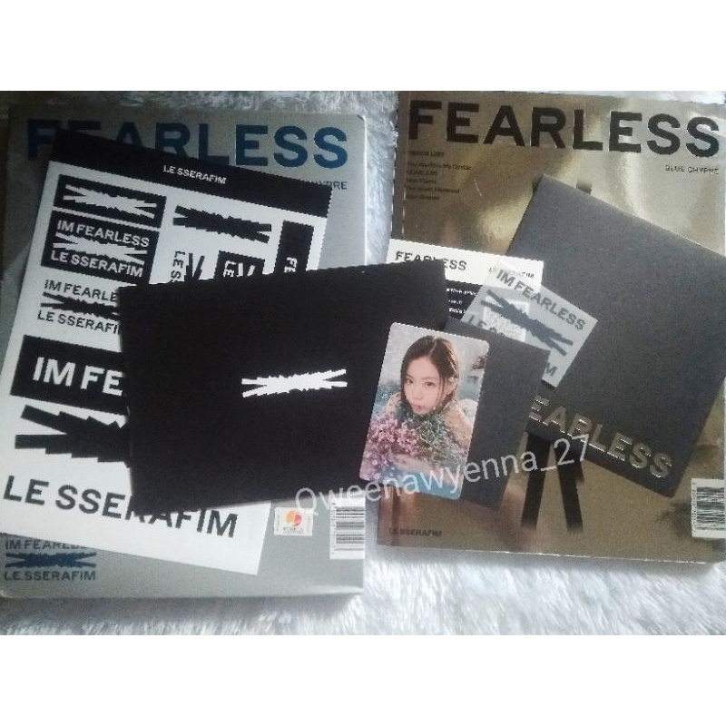 [READY] PC PHOTOCARD GARAM FEARLESS BLUE CHYPRE UNSEALED ALBUM LE SSERAFIM OFFICIAL ALBUM ONLY CHAEW