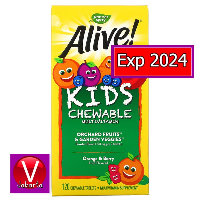 Nature's Natures Way Alive Kids Children Chewable Multivitamin Anak
