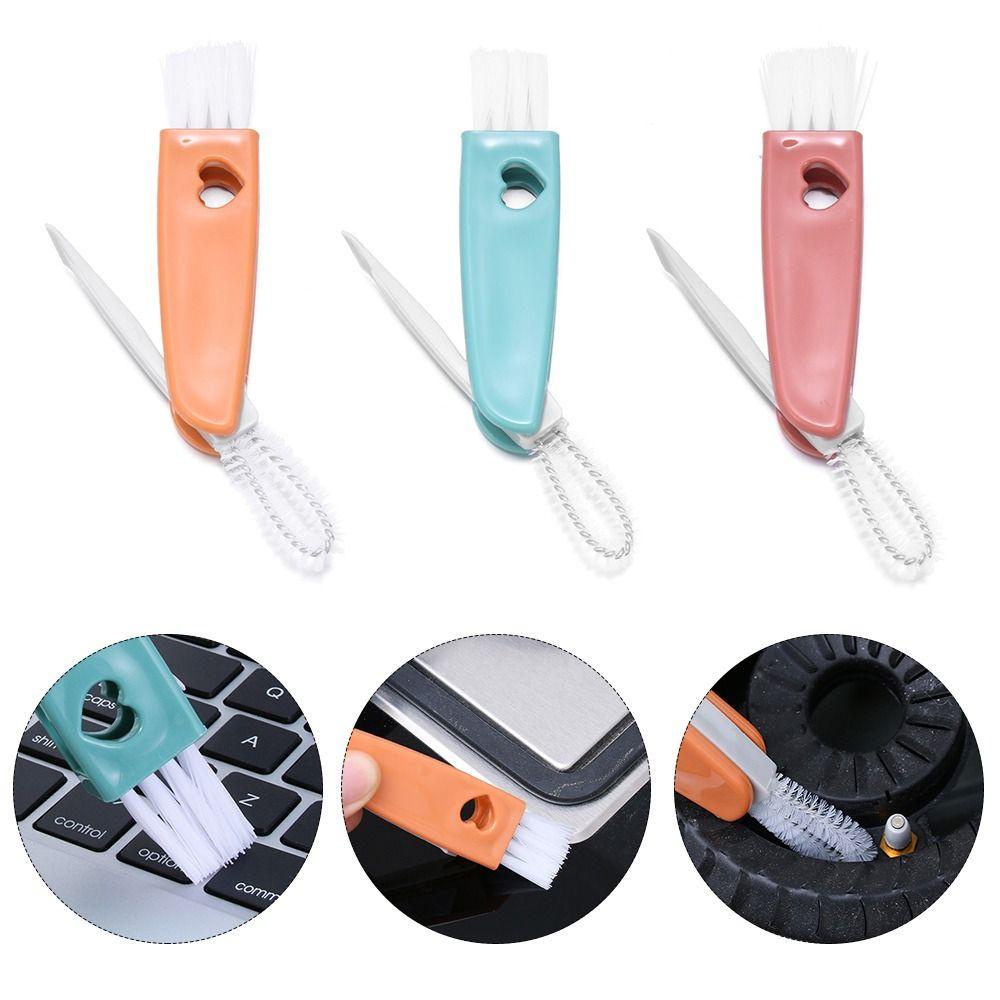 Needway   Sikat Botol Susu Tahan Lama Serbaguna Praktis Alur Brush Keyboard Perlengkapan Kebersihan Three-in-One Food Grade Multi Fungsi Cup Scrubber