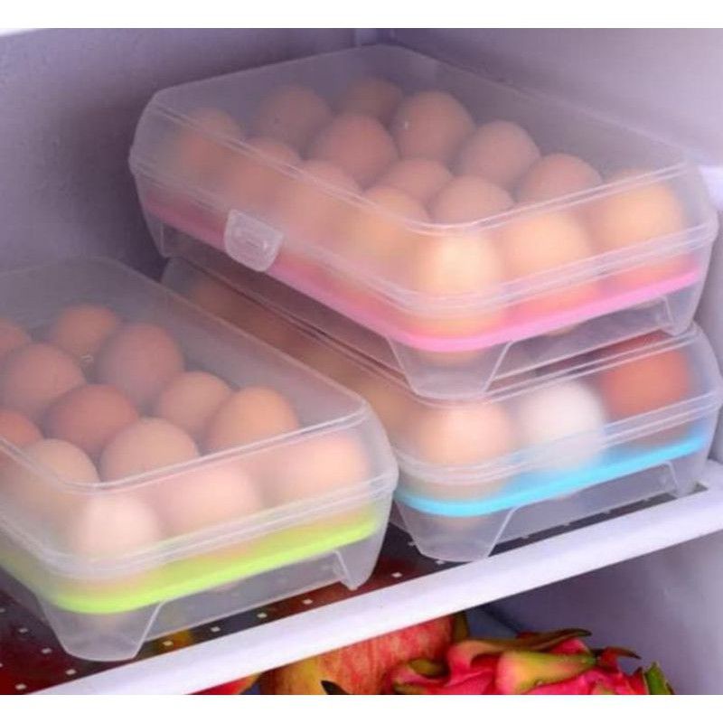 Tempat Telur 15 lubang /Box telur /Tempat telur kulkas