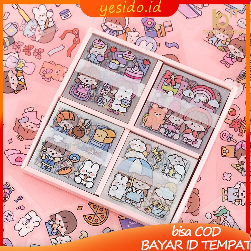 

[COD✨Ready stock]Gadis kartun lucu akun tangan termos stiker stiker tahan air hewan peliharaan-YES