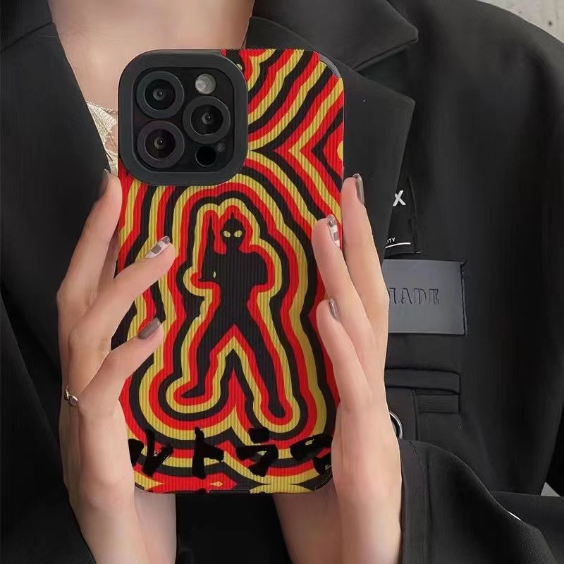 Pola Ins Cocok Untuk Iphone14 14pro 14Plus 14prm Iphone13 13prm iPhone 11 7Plus 8Plus Xr XS 12 Pro Max Empat Sudut Casing Ponsel Tahan Guncangan
