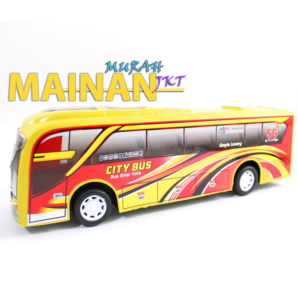 MAINANKEI MAINAN ANAK MURAH MOBIL CITY BUS SCANIA WJS104 BIS ANTAR KOTA LITTLE BUS MAINAN ANAK