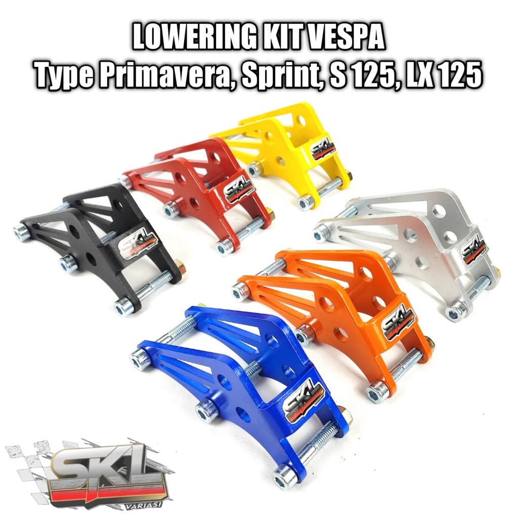 Lowering Kit Vespa Sprint Primavera LX S Pemendek Shock Belakang Vespa Matic