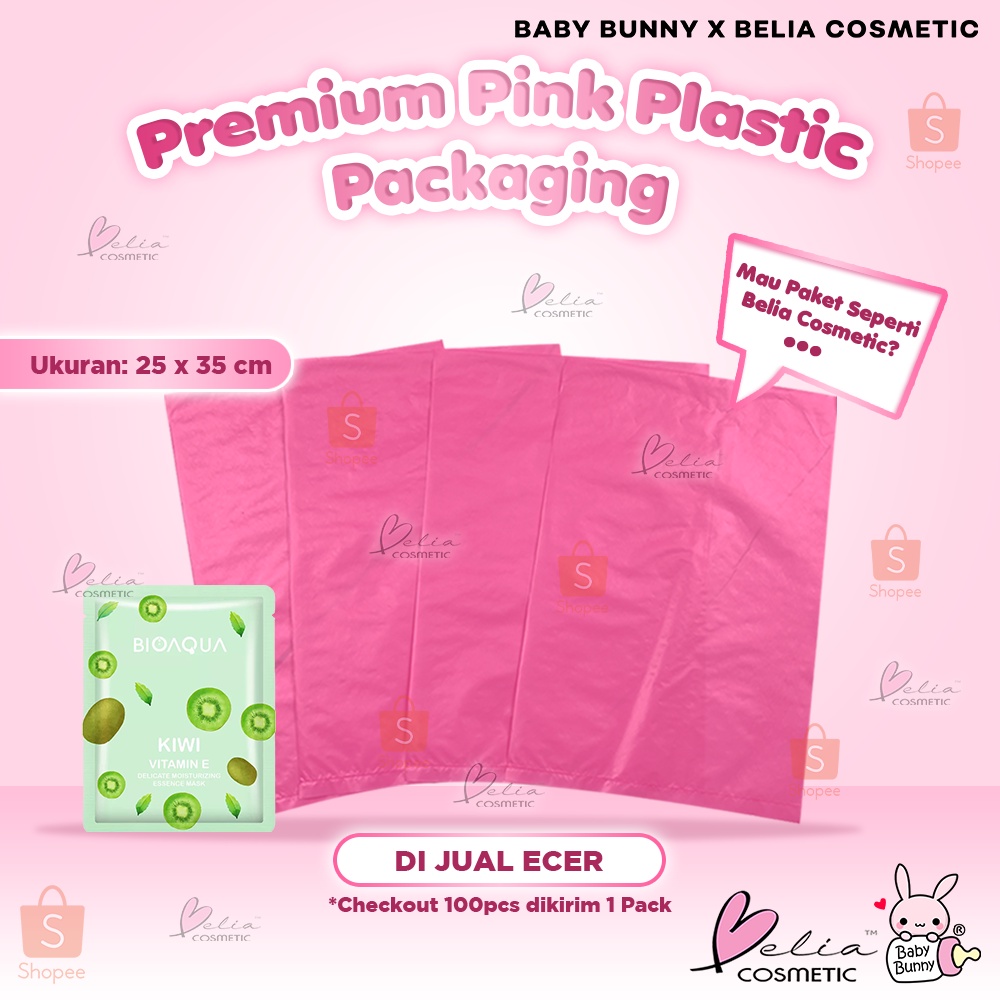 ❤ BELIA ❤ Premium Pink Plastic Packaging BESAR | ECER dan Pack | Kantong Kemasan Plastik | Packing | Packaging | Waterproof