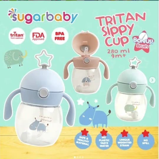 Sugar Baby TRITAN Sippy Cup Star (280 ml , 9 mo+)