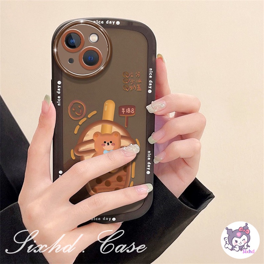 OPPO A77s A57 A17 A16 A15 A76 A78 A95 A96 A55 A17K A74 A54 A7 A5s A3s A12 A53 A33 A32 A31 A9 A5 A94 A92 A52 Reno 8T 8Z 7Z 6Z F11 Cartoon Milk Tea Bear Phone Soft Case