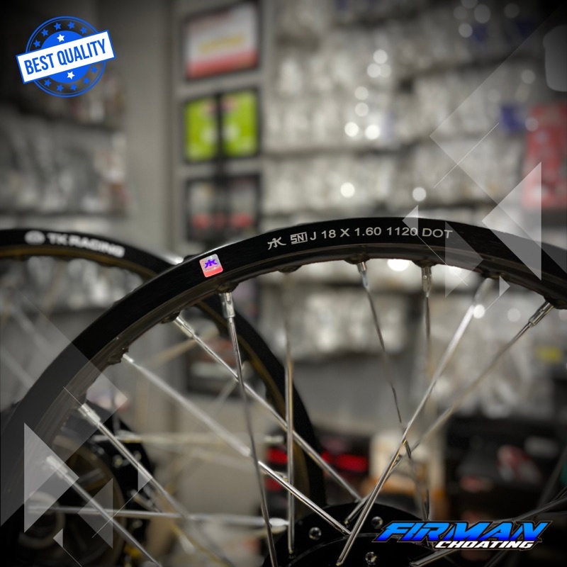 Velk set Rx king TK racing depan 18x160 belakang 18x185 (Sepasang)
