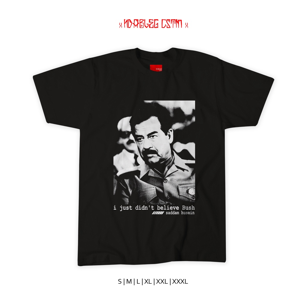 kaos tokoh saddam husein kaos saddam husein