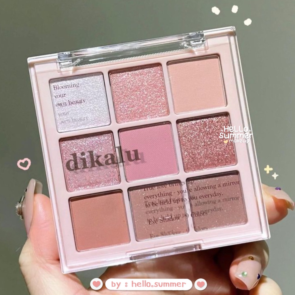 [FREE BRUSH] DIKALU Blooming Garden Korean Look Make Up 9 Color Eyeshadow Palette