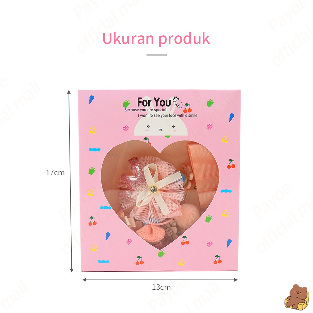 [rumahbayipdg] jepit rambut anak korea 18in1 dengan kotak set ikat rambut anak