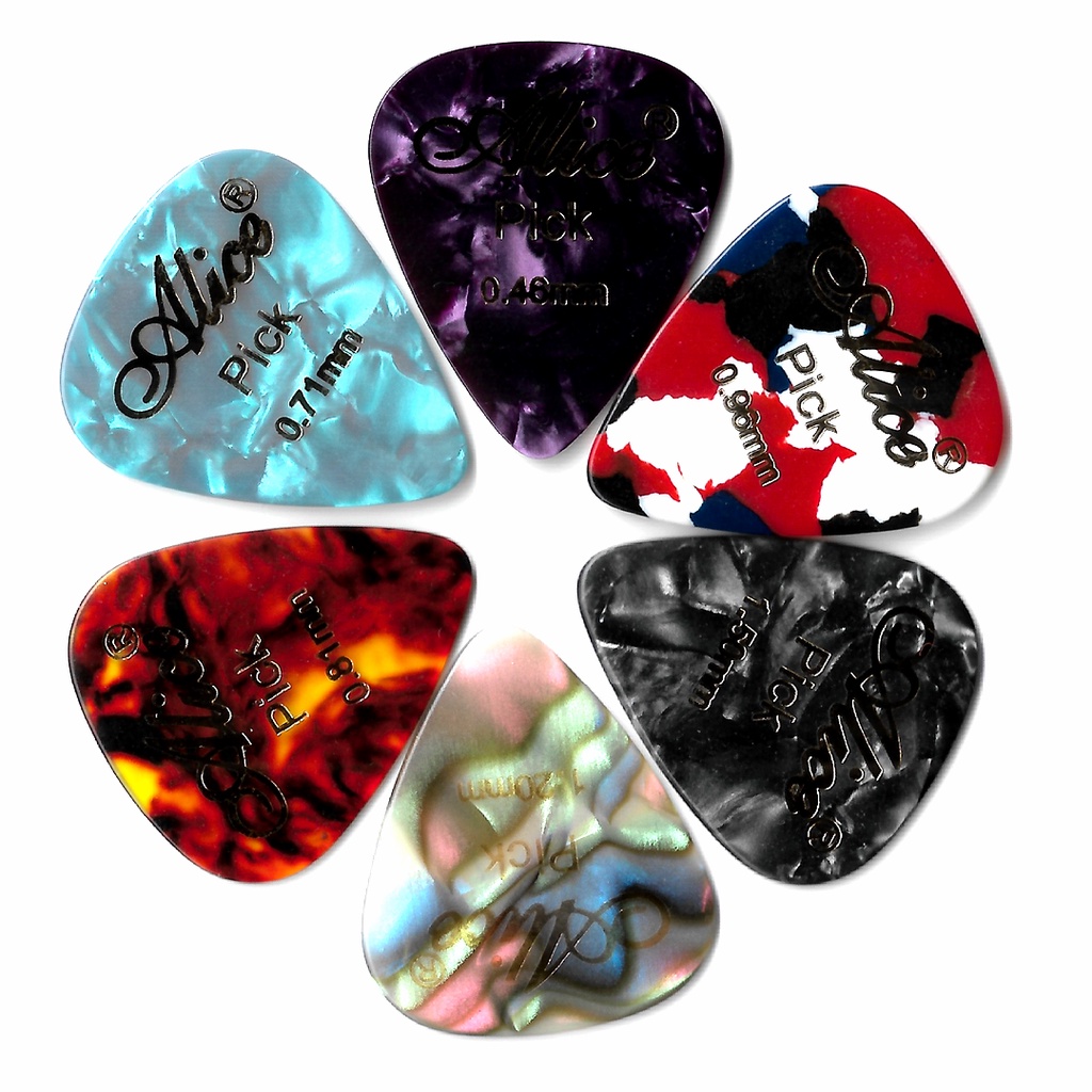 5pcs Alice AP-K  Hot Stamping Celluloid Pick Gitar