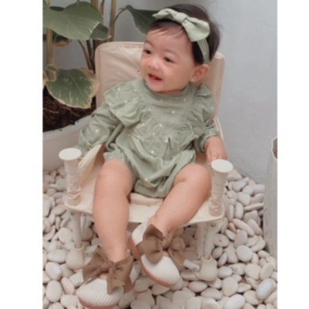 0-12 BLN ROMPER BAYI BUBBLE BAJU BAYI PREREMPUAN FREE HEADBAND by MYBEE