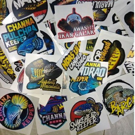 

stiker channa murah isi 25 pcs anti air top kualitas