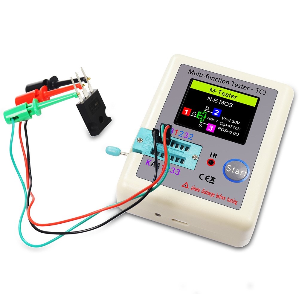 Lanfy Multi-meter Transistor Tester Backlight LCD Multifungsi 1.8 &quot;TFT Diode Triode Kapasitor