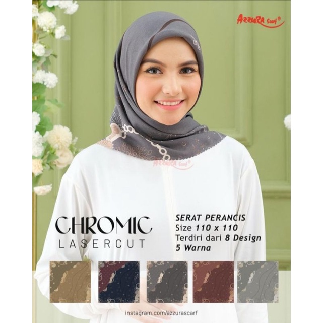 READY  BEST SELLER  SQUARE CHROMIC BY AZZURA SCARF (3)