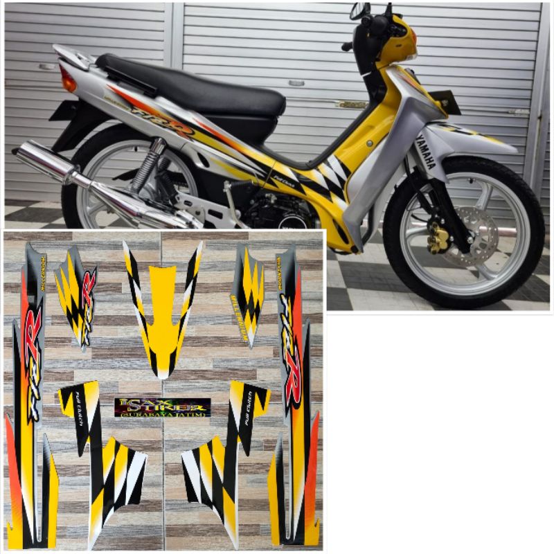striping original Yamaha F1ZR silver kuning millenium tahun 2000