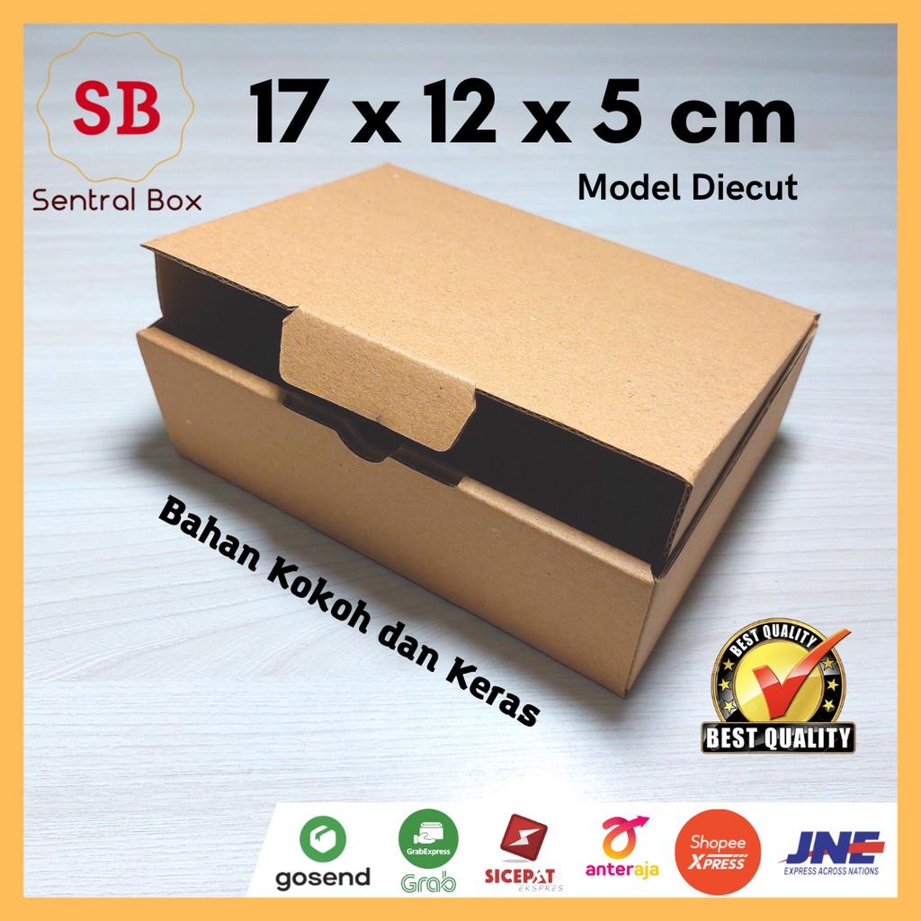 

( Min.order 5 pcs ) Kardus 17 x 12 x 5 cm......... Die Cut ( untuk pembelian di atas 10 pcs harga lebih murah )