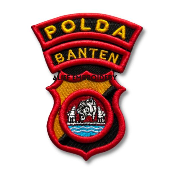 Jual Logo Bordiran Polda Banten Metro Jaya Jabar Jateng Timbul