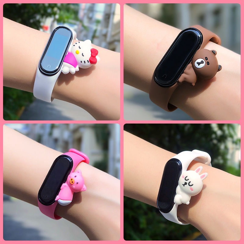 Strap Xiaomi Band Cute Cartoon for Mi Band 3 4 5 6  Soft Strap Smartwatch M6 M7 Replacement Band