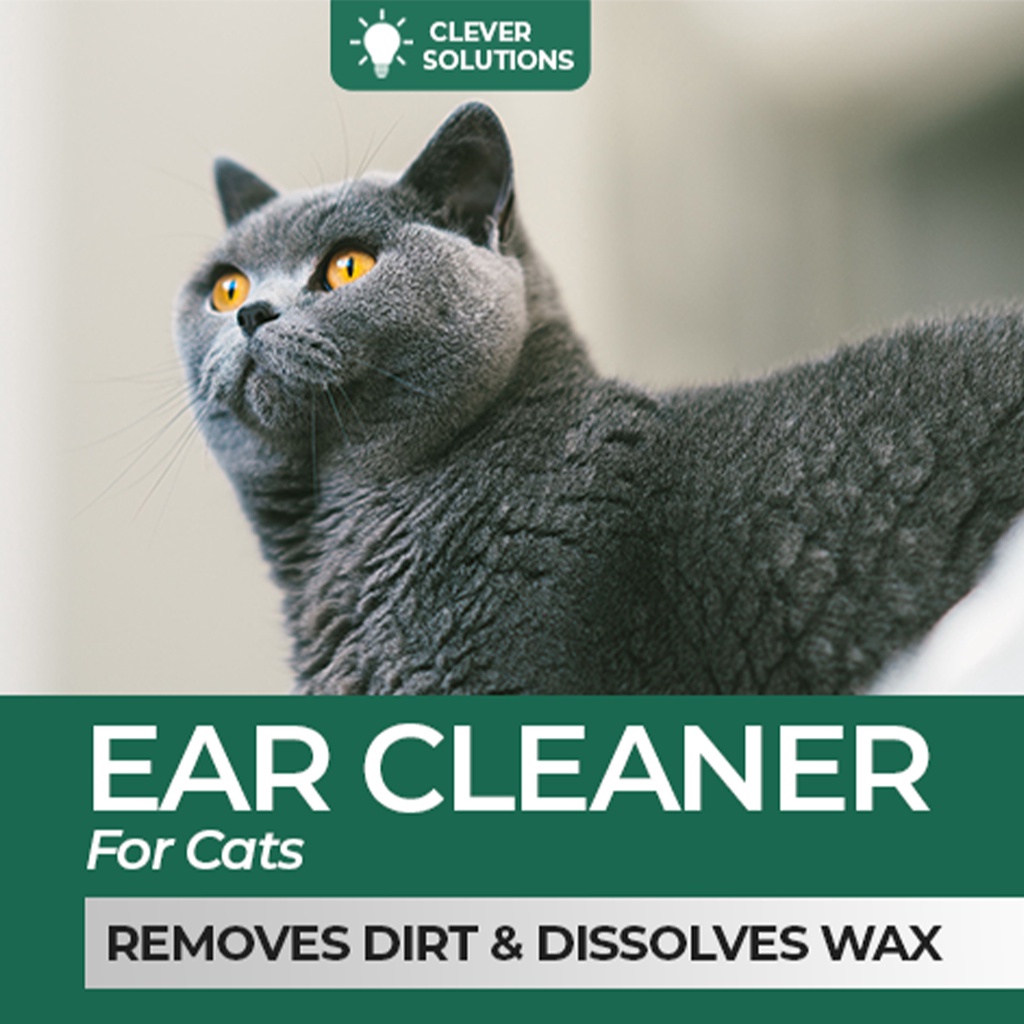 Clever Solutions EAR CLEANER Pembersih Kotoran Telinga Kucing Grooming Kucing Pet Ear Cleaner by Clever Solutions 60 ML Perawatan Kucing Tetes Telinga Kucing
