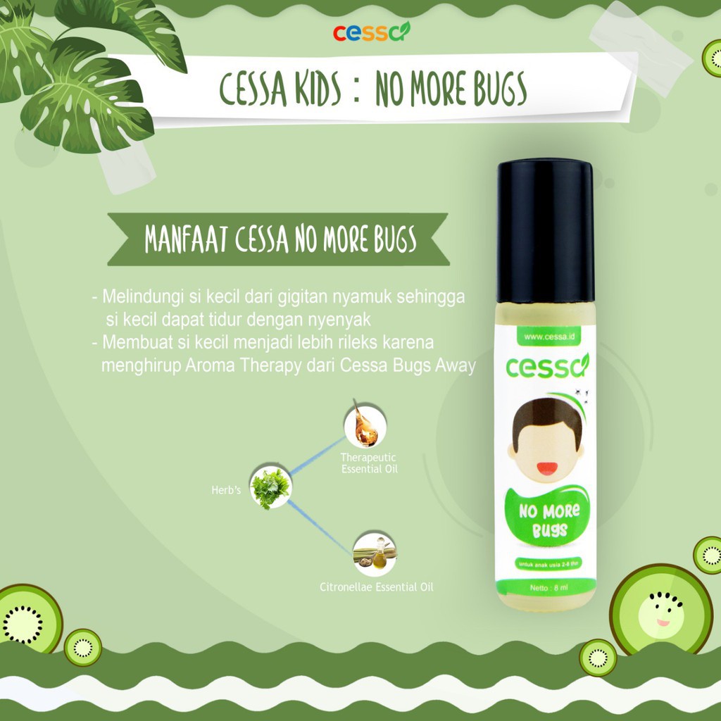 Cessa kids No More Bugs - Roll in anti nyamuk anak 8ml