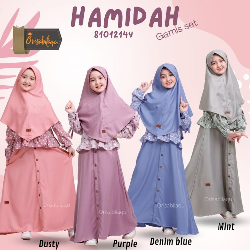 Ready ‼️Set Gamis Anak Premium Hamidah by Orisabilaqu