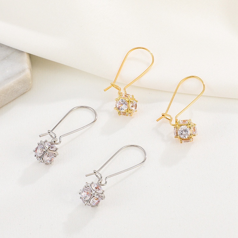 Vintage Pesona Anting Fashion Untuk Wanita Panjang Rumbai Zirkon Simpul Menjuntai Drop Earrings