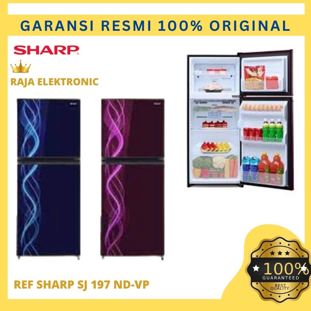 Kulkas SHARP SJ 197 ND-VB - Kulkas 2 Pintu Sharp Sj 197 ND VP/VB