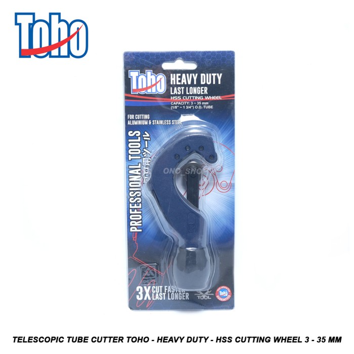 

Telescopic Tube Cutter TOHO - Heavy Duty - HSS Cutting Wheel 3 - 35 mm onosh00 Ayo Beli