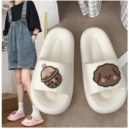 S1053 Sandal Model Doggy / Sandal Imut Motif Boba / Sandal Lucu Wanita / Sandal Rumah Empuk / Sandal Fashion