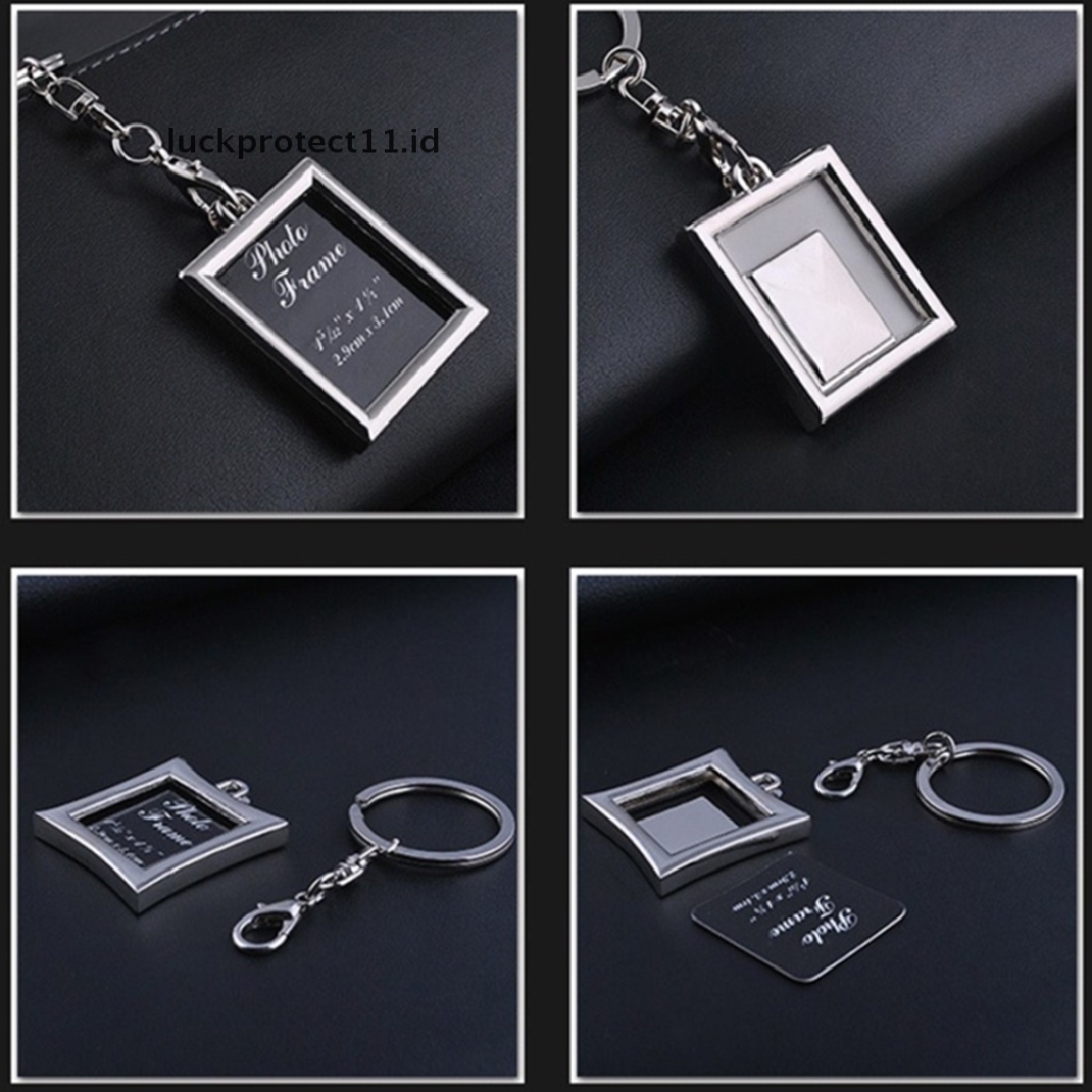 /Fashion Hot// Fashion// 1pc Chic Transparan Bening Insert Foto Bingkai Foto Gantungan Kunci Rantai Keychain.