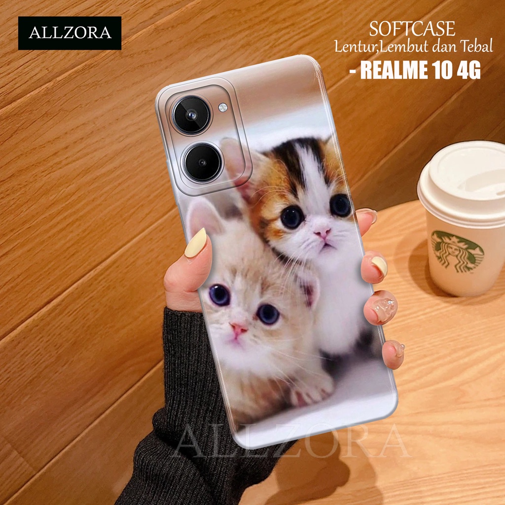 Case Realme 10 4G 2022 Terbaru - Fashion Case KUCING - Casing Hp Realme 10 4G 2022 Terbaru - Kesing 