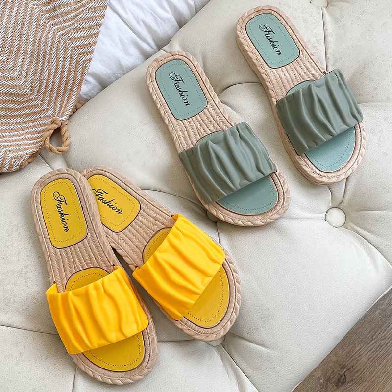 Grosir - S1049 Slip On Shoes / Sandal Karet Wanita / Sandal Fashion / Sandal Selop / Sandal Slop Warna