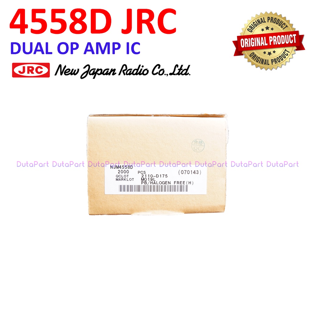 JRC 4558D JRC4558D JRC4558 4558 ORIGINAL JRC JAPAN Dual OP Amp IC DIP8